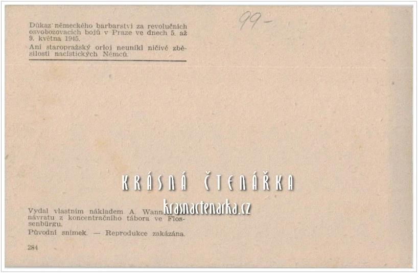 PRAHA, Osvobození Prahy 1945, Staropražský orloj