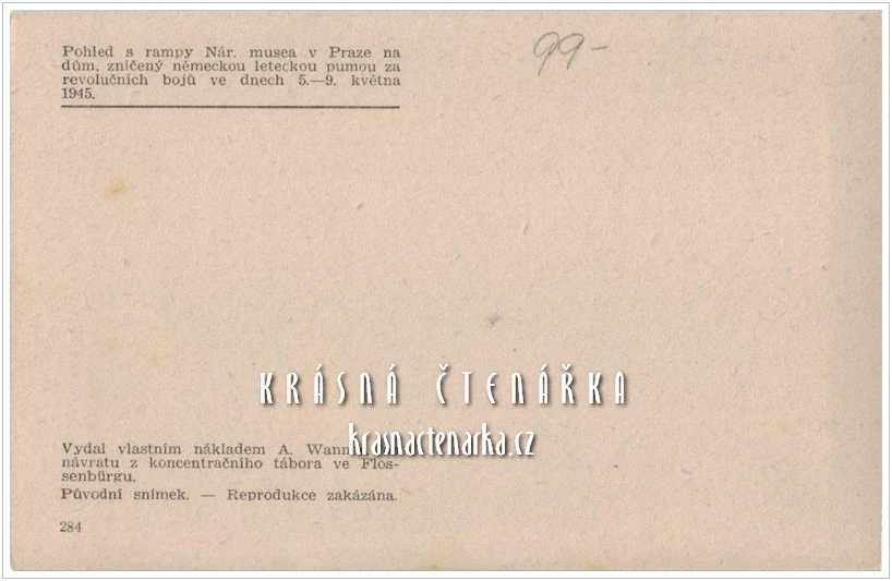 PRAHA, Osvobození Prahy 1945, Pohled od Národního muzea