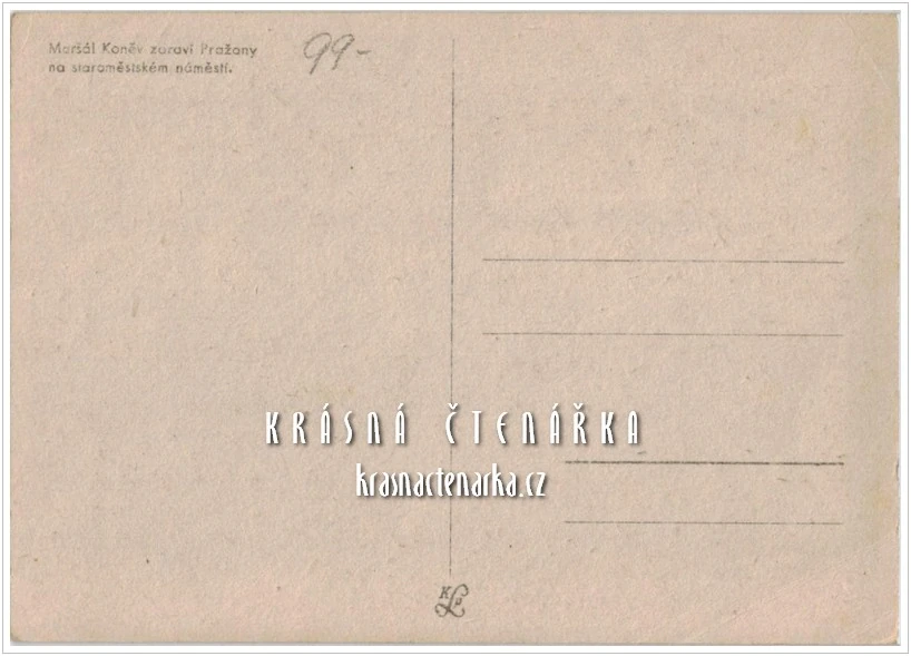 PRAHA, Osvobození Prahy 1945, Maršál Koněv zdraví Pražany