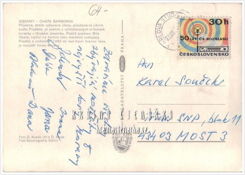 Pohoří JESENÍKY, Chata Barborka