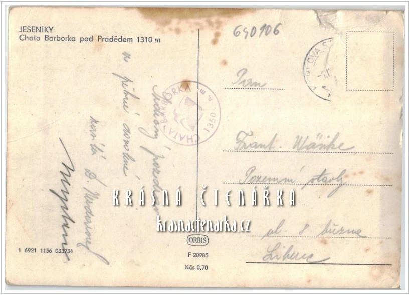 Pohoří JESENÍKY, Chata Barborka