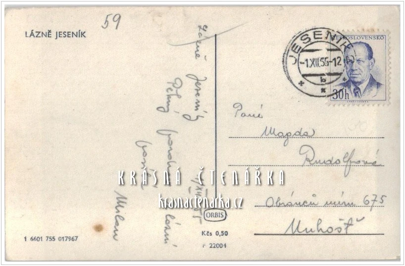 Lázně JESENÍK, Léčebný ústav Petra Bezruče ... i s rudou hvězdou