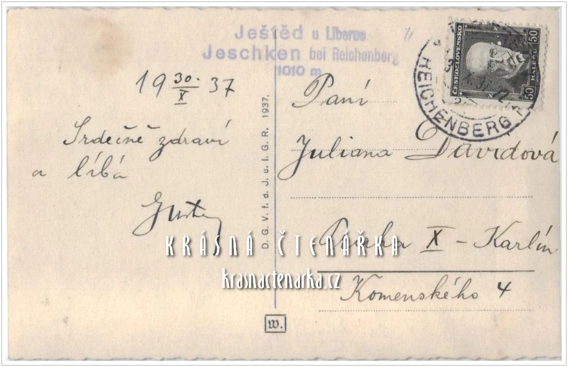 Lanovka na JEŠTĚD (vydáno 1937)