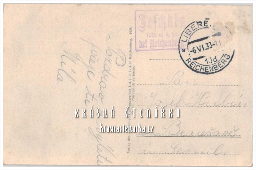 JEŠTĚD a okolí (vydáno 1928)