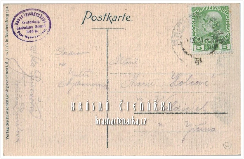 JEŠTĚD a okolí (vydáno 1911)