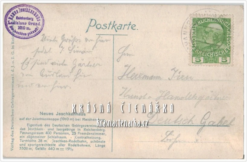 Hora JEŠTĚD a horský hotel