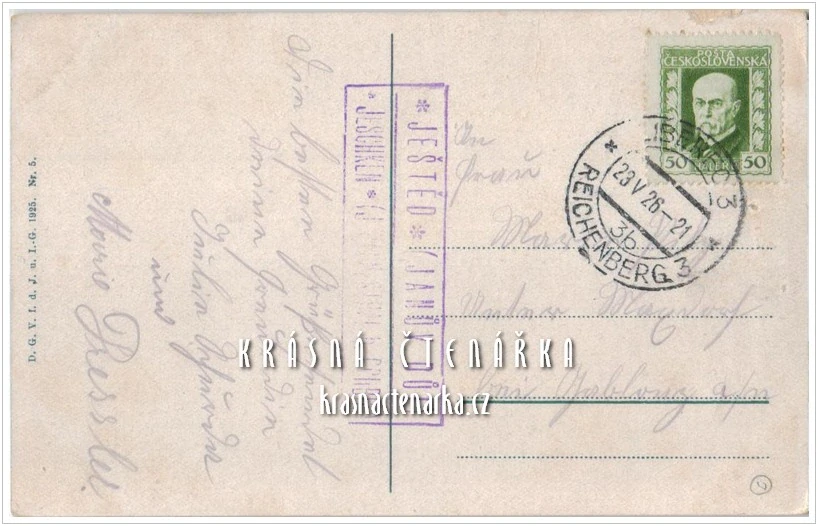 Hora JEŠTĚD a horský hotel (vydáno 1925)