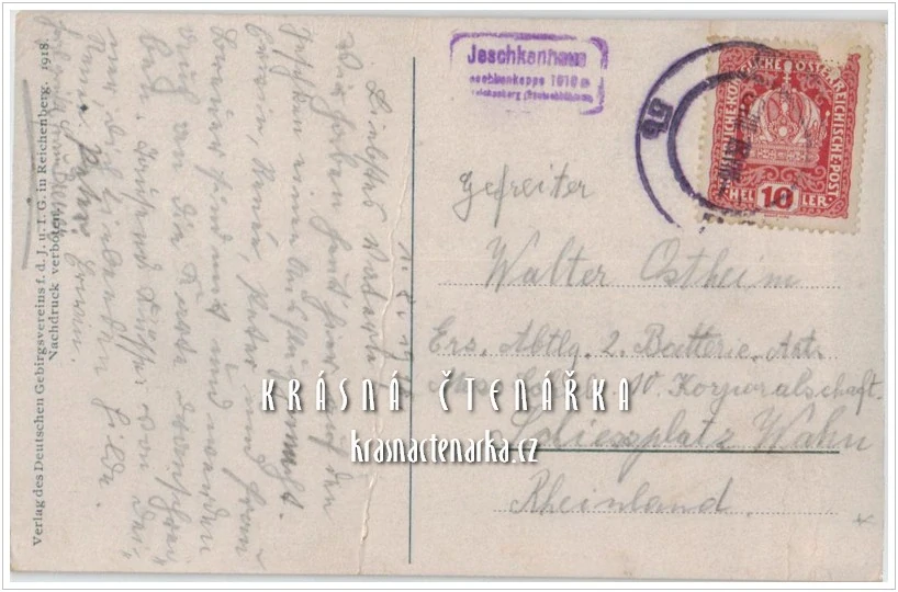 JEŠTĚD a okolí (vydáno 1918)