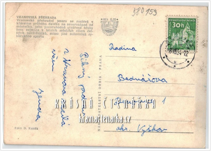 Vodní nádrž VRANOV a přehrada