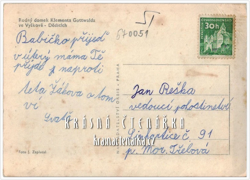 DĚDICE, "Rodný" dům Klementa Gottwalda