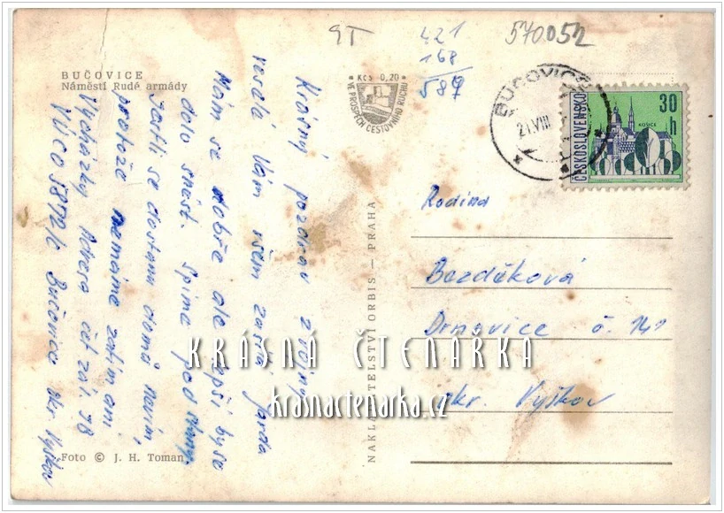 BUČOVICE, bývalé náměstí Rudé armády