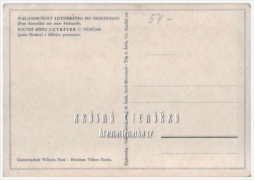 Poutní místo LUTRŠTÉK, NĚMČANY