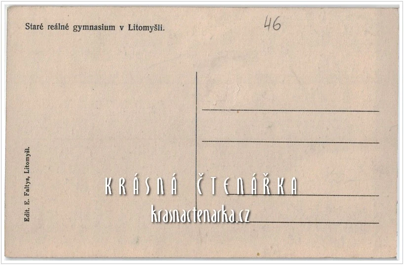 LITOMYŠL, Staré reálné gymnasium