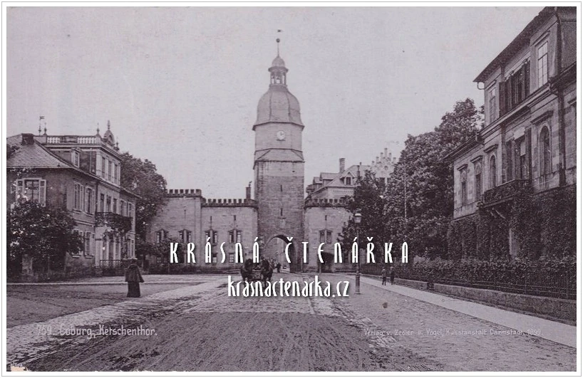 COBURG, leporelo s 12 fotografiemi (vydáno 1899)
