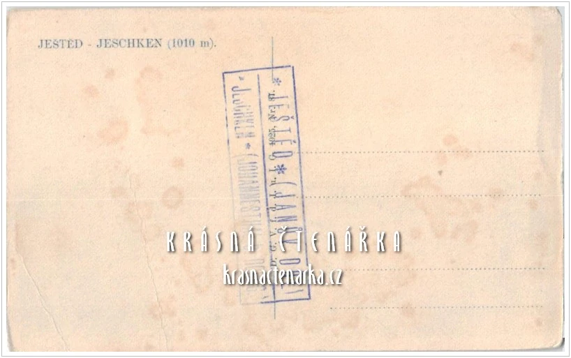 LIBEREC Hanychov a pohled na JEŠTĚD (vydáno 1925)