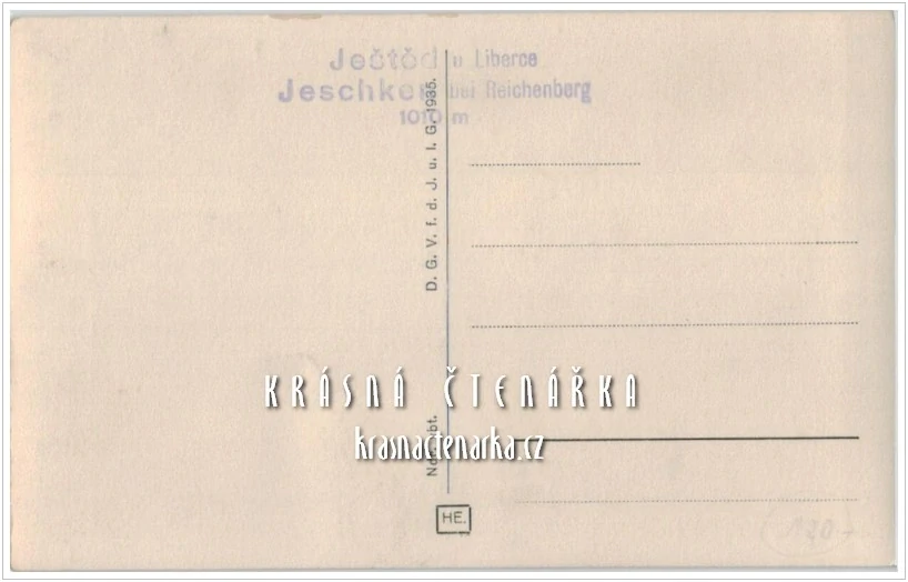 Hora JEŠTĚD a horský hotel (vydáno 1935)