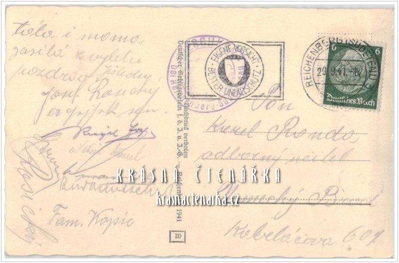 Hora JEŠTĚD a horský hotel ... a sáňkařská dráha (vydáno 1941)