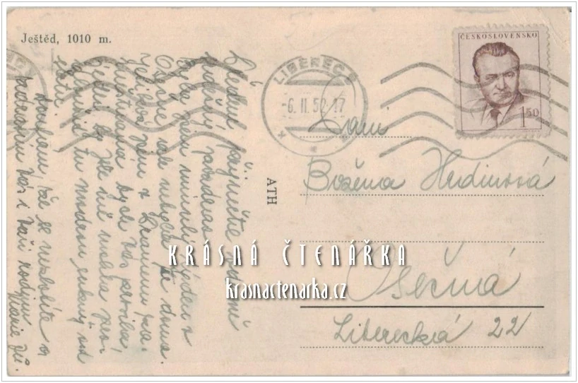 Hora JEŠTĚD a horský hotel v zimě