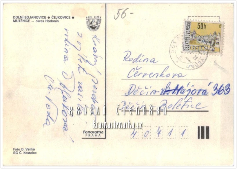 DOLNÍ BOJANOVICE - ČEJKOVICE - MUTĚNICE