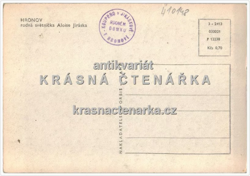 HRONOV (rodný dům Aloise Jiráska)