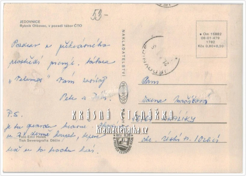 JEDOVNICE, Rybník Olšovec