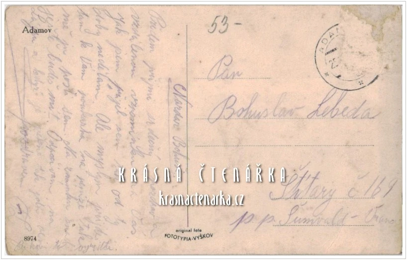 ADAMOV, Restaurace a obchod L. Šumbera, řezník a uzenář