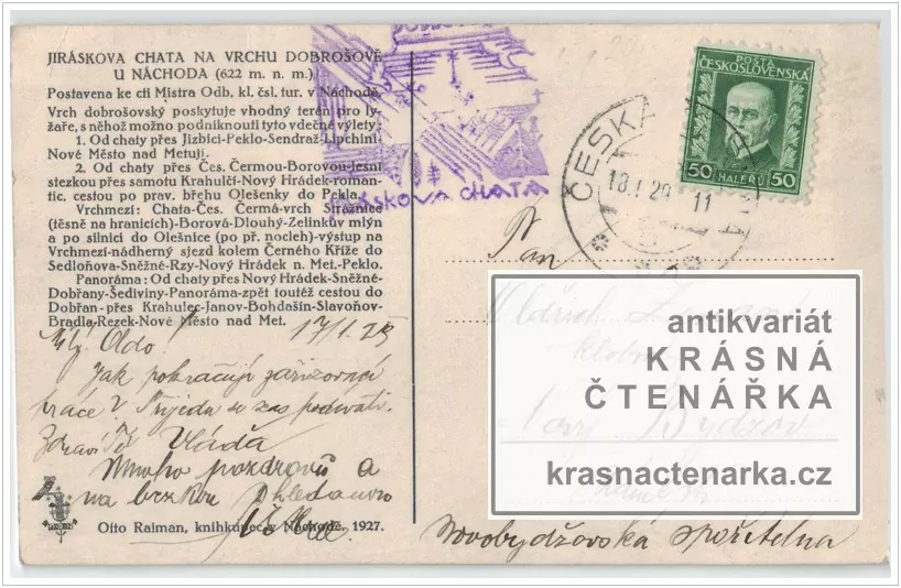 Jiráskova chata a rozhledna DOBROŠOV