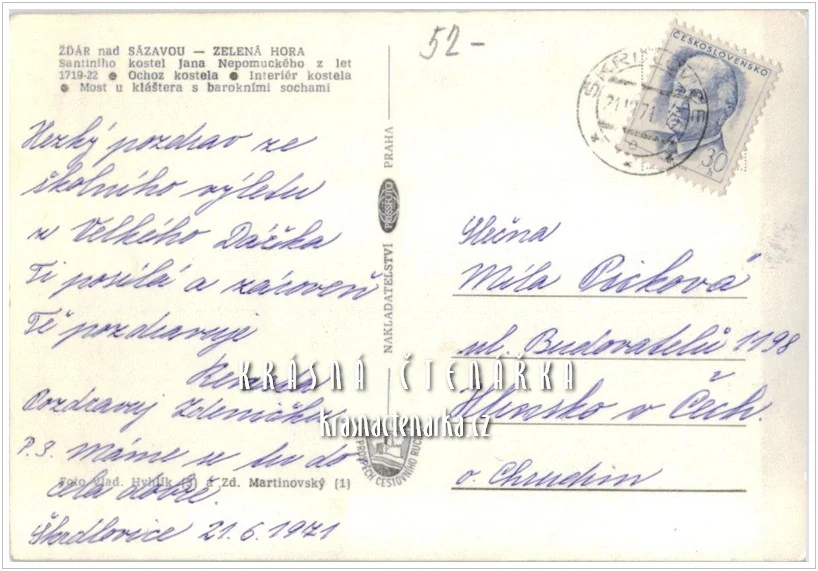 ŽĎÁR NAD SÁZAVOU, Poutní kostel sv. Jana Nepomuckého na Zelené hoře