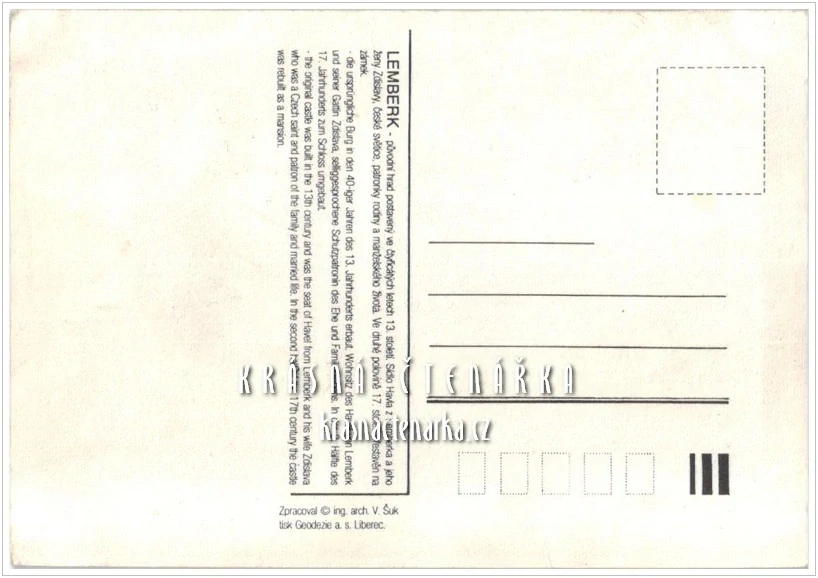 Mapa JABLONNÉ V PODJEŠTĚDÍ  a LEMBERK