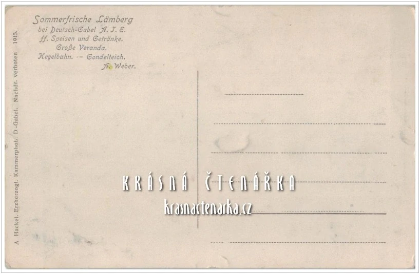 Zámek LEMBERK Zámek LEMBERK a bývalá restaurace pod zámkem (vydáno 1915)