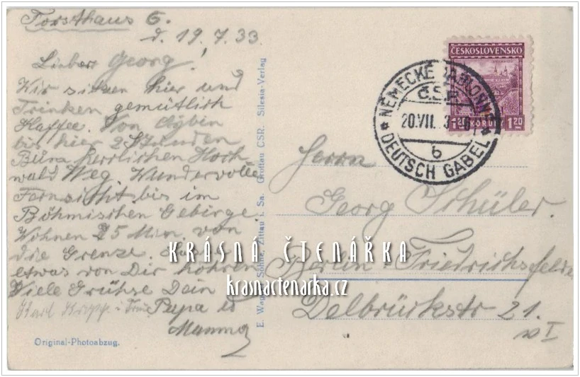 JABLONNÉ V PODJEŠTĚDÍ, bývalý Forsthaus