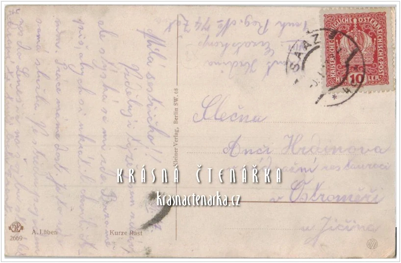 DĚTI na pohlednici, Kurze Rast (il. Adolf Lüben)
