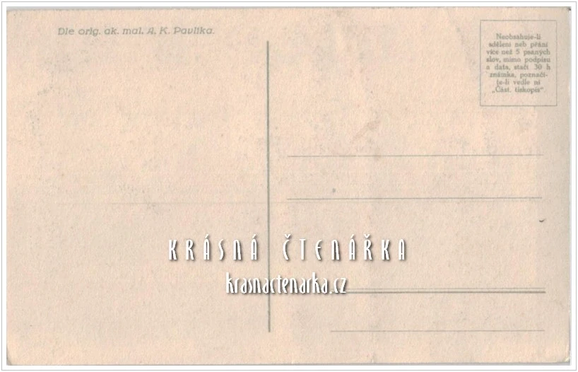 DÍVENKA  s kyticí (il. A. K. Pavlík)