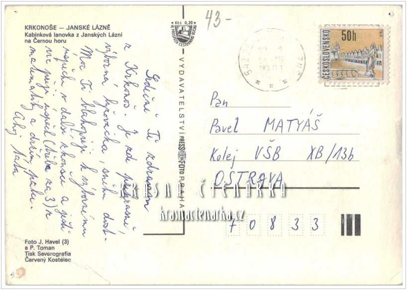 JANSKÉ LÁZNĚ, Lanovka na Černou Horu