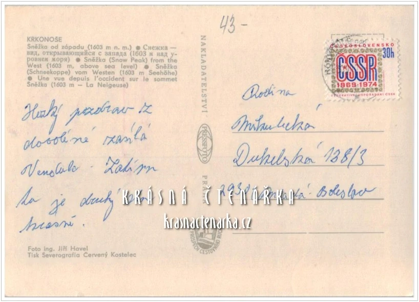 KRKONOŠE - Hora SNĚŽKA