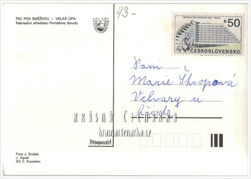 PEC POD SNĚŽKOU - VELKÁ ÚPA, Portášovy boudy - Portášky