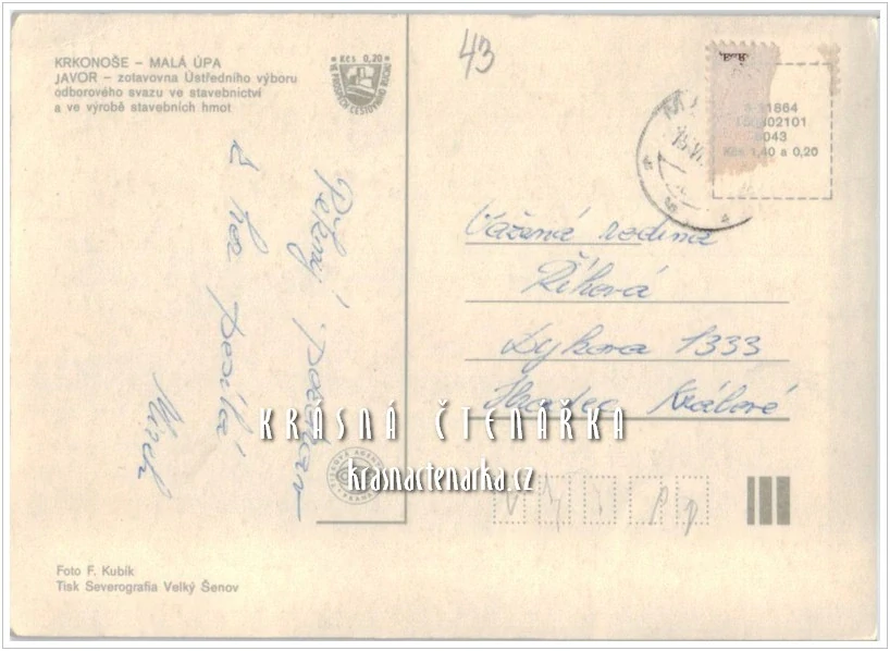MALÁ ÚPA, Zotavovna Javor, nyní hotel