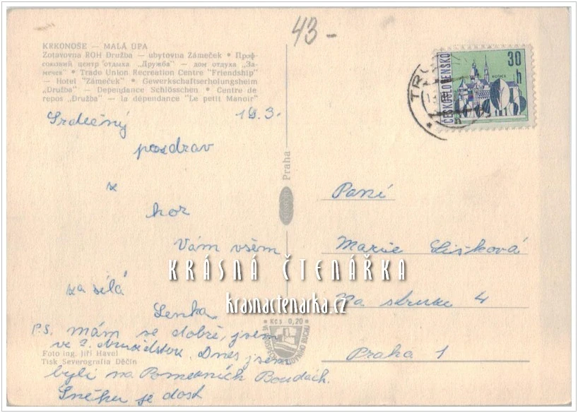 MALÁ ÚPA, Ubytovna Zámeček, nyní pension