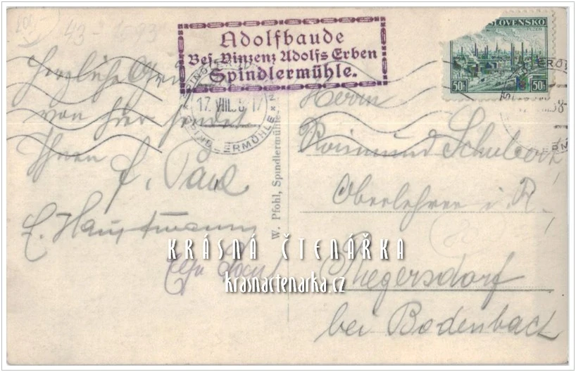 ŠPINDLERŮV MLÝN, Adolfova bouda