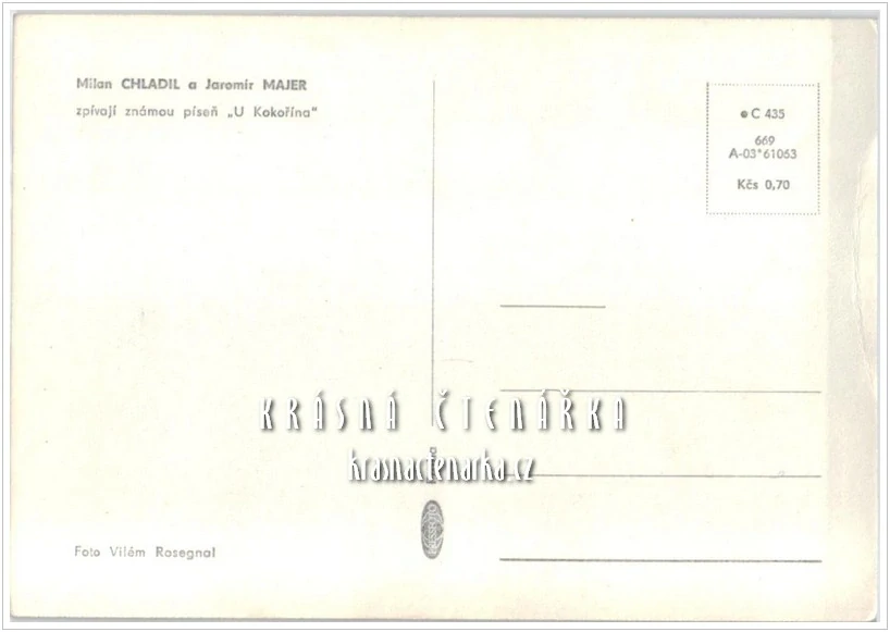 MILAN CHLADIL a JAROMÍR MAJER zpívají známou píseň "U Kokořína"