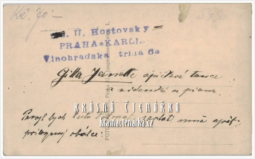 Tanečnice GITTA (Atelier Hostovský, Praha)