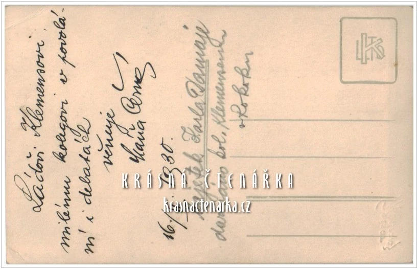 Tanečnice MÁŇA ČERNÁ v roce 1930 (Atelier Spisar, Ostrava)
