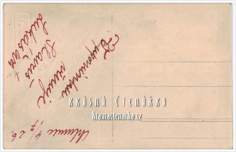 Umělkyně SLAVUŠ LUKÁŠOVÁ v roce 1926 (Atelier H. Liška, Jaroměř)