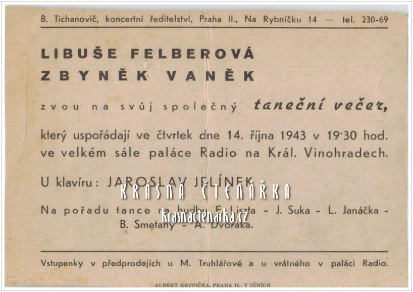 Tanečnice LIBUŠE FELBEROVÁ