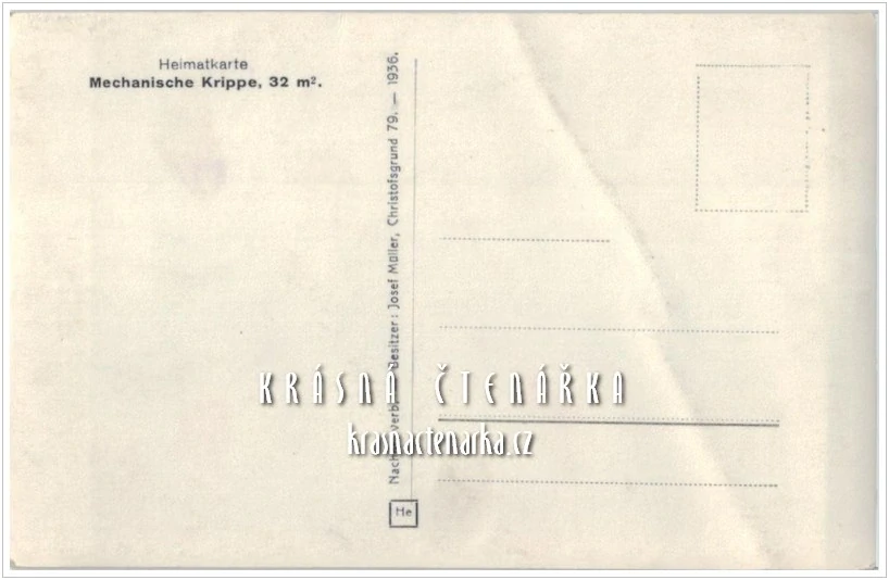 KRYŠTOFOVO ÚDOLÍ, Betlém, vydáno 1936