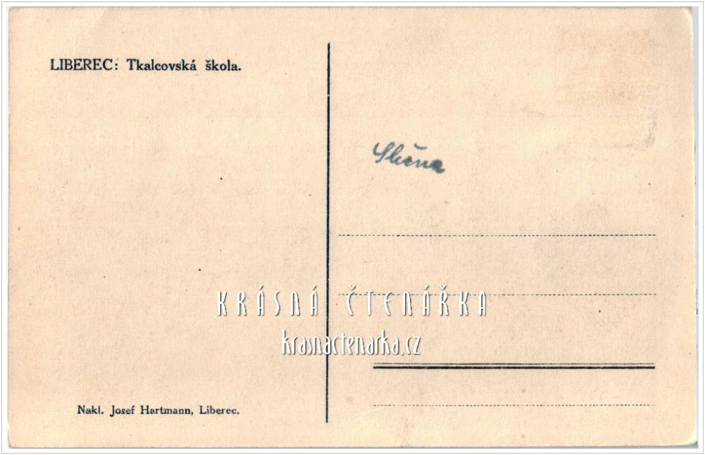 LIBEREC, Střední průmyslová škola textilní, bývalá Tkalcovská škola