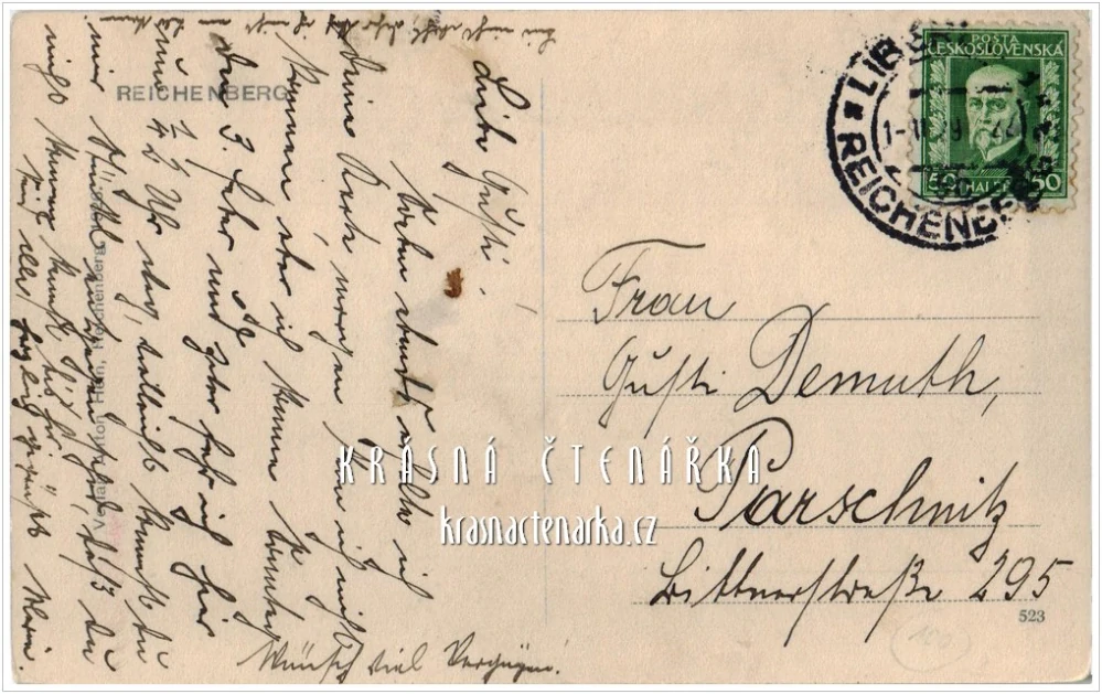 LIBEREC, Střed města a pohled na evangelický kostel