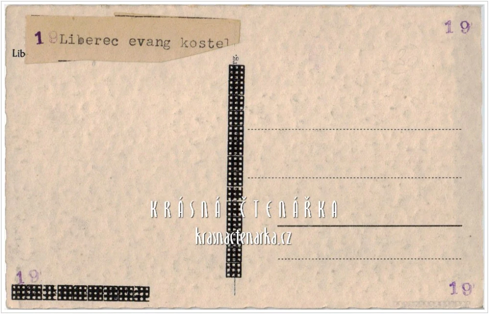 LIBEREC, Střed města a pohled na evangelický kostel