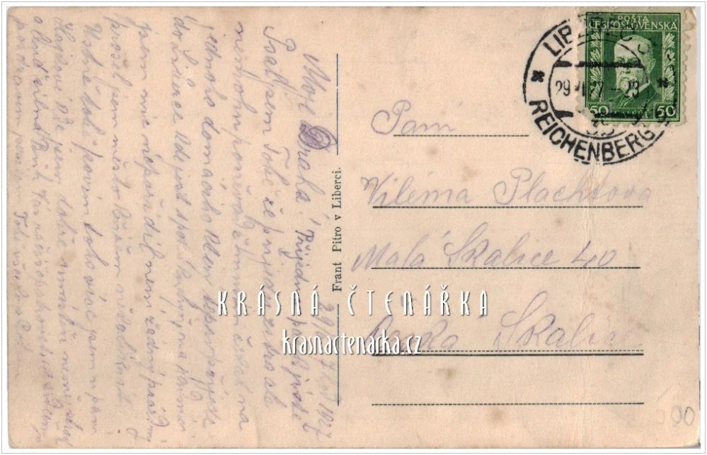 LIBEREC, Střed města a pohled na evangelický kostel