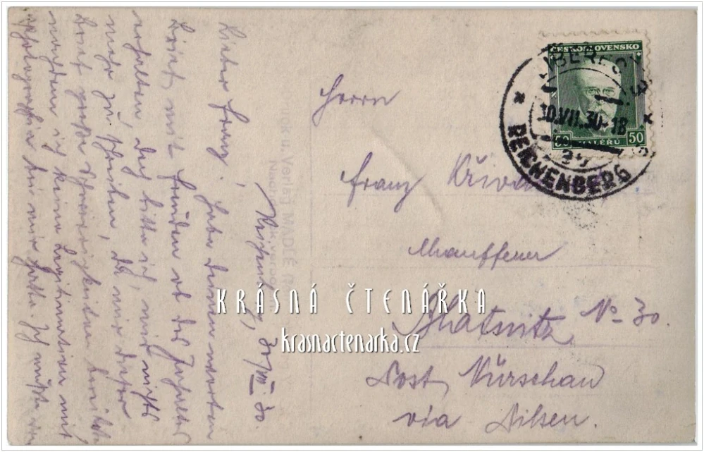 LIBEREC Staré město a pohled s Elgerovou vilou